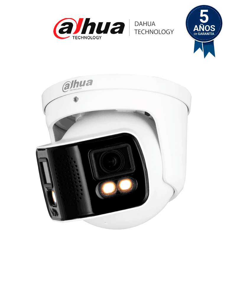 DAHUA IPC-PDW5849-A180-E2-ASTE Cámara IP Full Color con visión de 180° y doble lente de 4 MP. Ofrece protección perimetral, mapa de calor, conteo de personas, y LED de 40m. Cuenta con multivisión, WizMind, audio bidireccional, ePoE, H.265 e IP67. DAHUA IPC-PDW5849-A180-E2-ASTE Cámara IP Full Color con visión de 180° y doble lente de 4 MP. Ofrece protección perimetral, mapa de calor, conteo de personas, y LED de 40m. Cuenta con multivisión, WizMind, audio bidireccional, ePoE, H.265 e IP67.